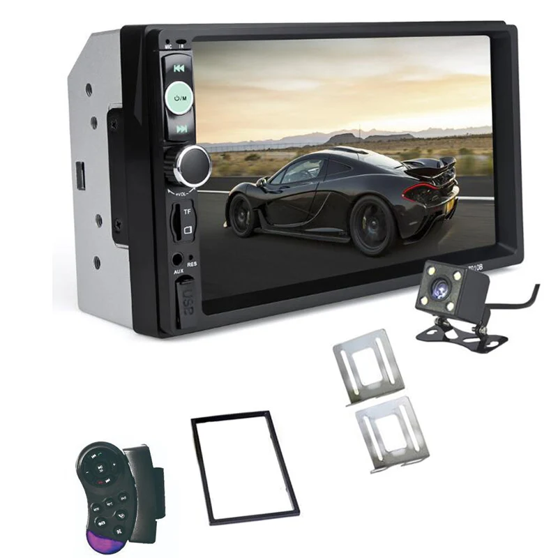 F Mirror Link 2 din 7 'Автомагнитола с сенсорным экраном MP5 SD/FM/USB/AUX/Bluetooth автомобильная аудиосистема для камеры заднего вида дистанционное управление - Цвет: F