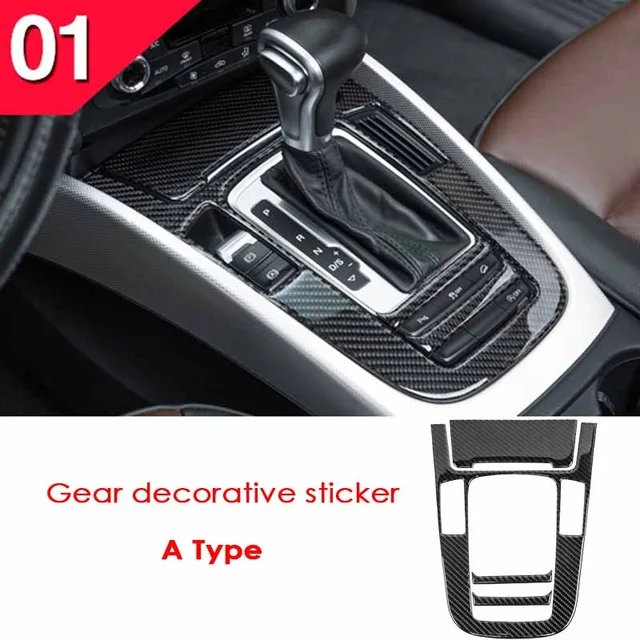 gear shift panel l A LENTAI Авто карбоновое волокно оптом панель для рычага переключения передач отделка Стикеры для Audi A4 B6 C5 B8 B7 B5 A5 Q5 2012- аксессуары - Название цвета: gear shift panel l A