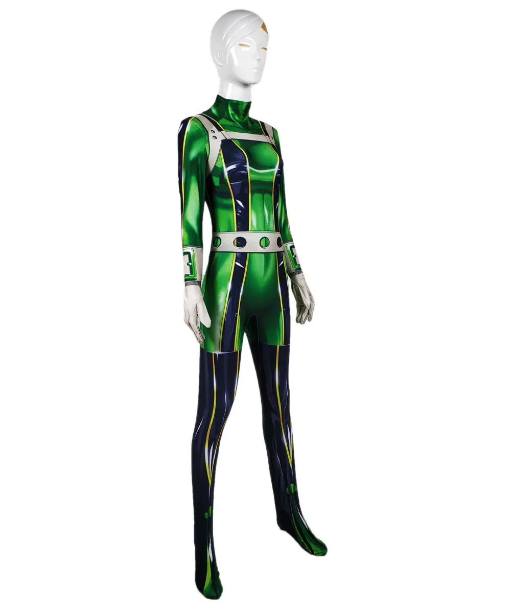 Костюм для косплея fracker Pro Hero Tsuyu Asui My Zentai боди костюм Хэллоуина Вечеринки