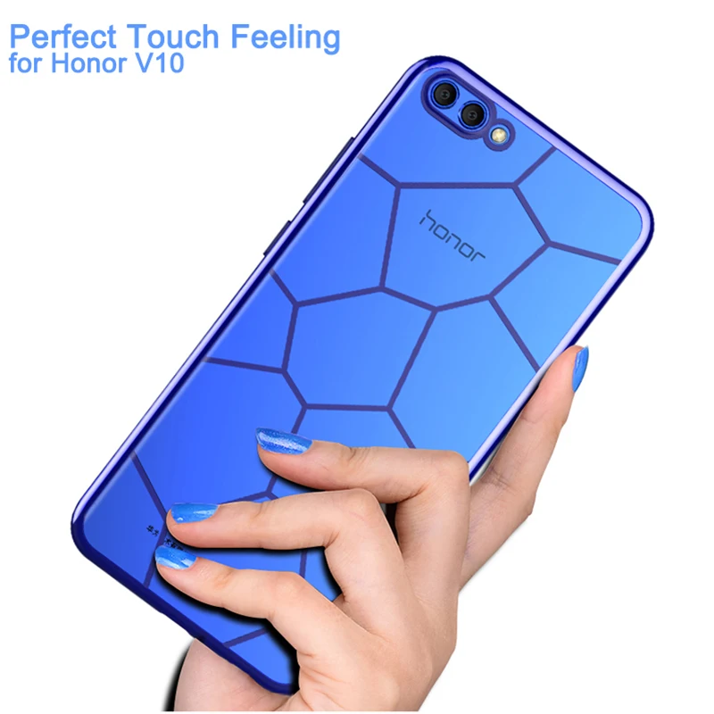 Роскошный чехол с покрытием для Honor V10 Мягкий Силиконовый противоударный