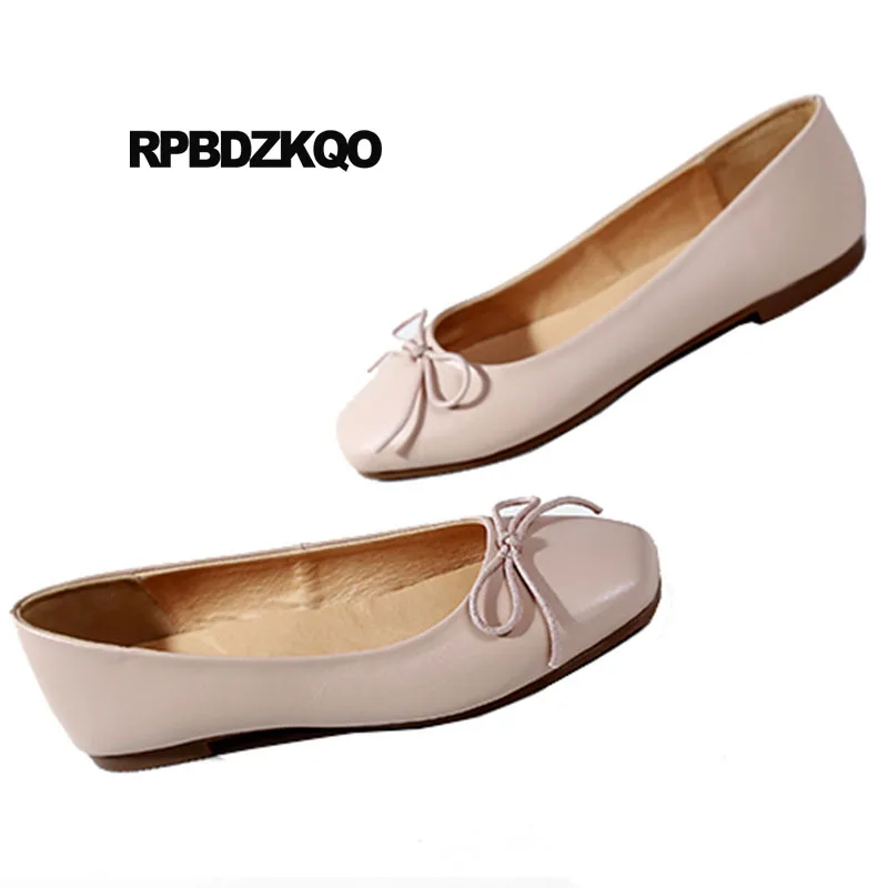 

Slip On Square Toe Fashion Flats Pink Red Chinese Wedding Shoes Designer Bowtie China Japanese Patent Leather Women Bow Wine
