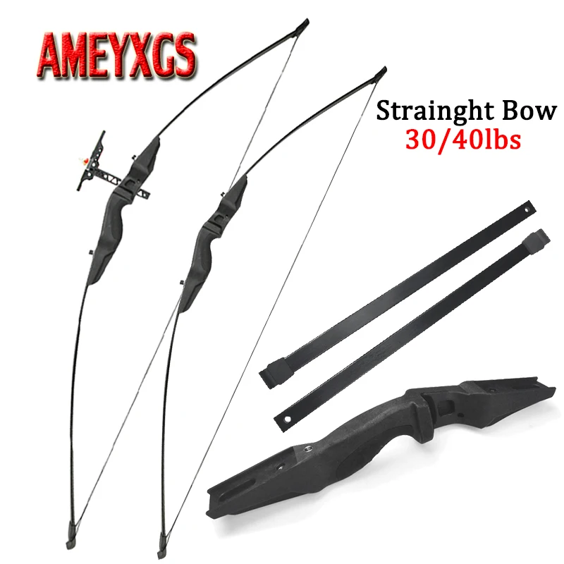 

1set 52inch Archery 30/40lbs Recurve Bow Straight Bow With Bow Sight For Outdoor Hunting Adults Shooting Practice Accessories