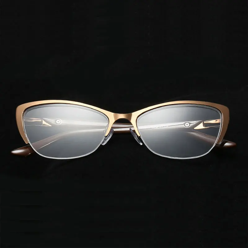 Женские Полуободковые оптические очки женские несферические для чтения + 1 0 5 2 3 4