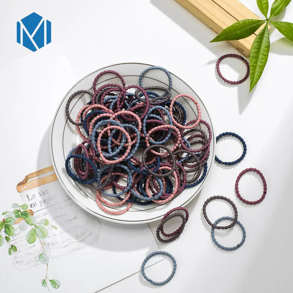 Mix color style G 100 шт./лот, Детские эластичные резинки для волос, разноцветные резинки для девочек 3 см/2 см, Детские аксессуары для укладки волос - Цвет: Mix color style G
