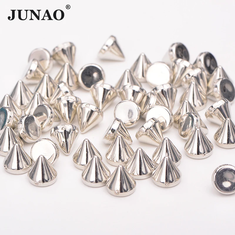 Серьги гвоздики JUNAO Серебристые/золотистые 8/10 мм|Заклепки для одежды| |