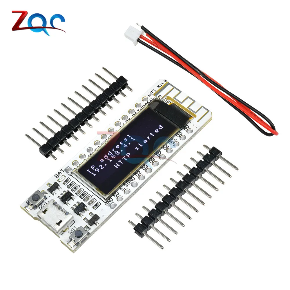 Плата PCB NodeMcu для Arduino IOT беспроводной модуль ESP8266 с OLED экраном 0 91 дюйма Wi Fi чип CP2014 32