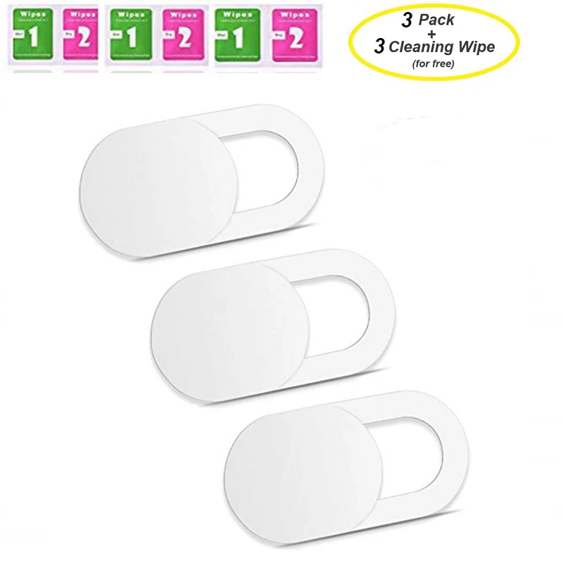White 3 Pack Высокое качество веб-камера стикер затвора Магнитный слайдер Пластиковая крышка камеры для веб-ноутбука iPad ПК Mac планшета конфиденциальности - Цвет: White 3 Pack