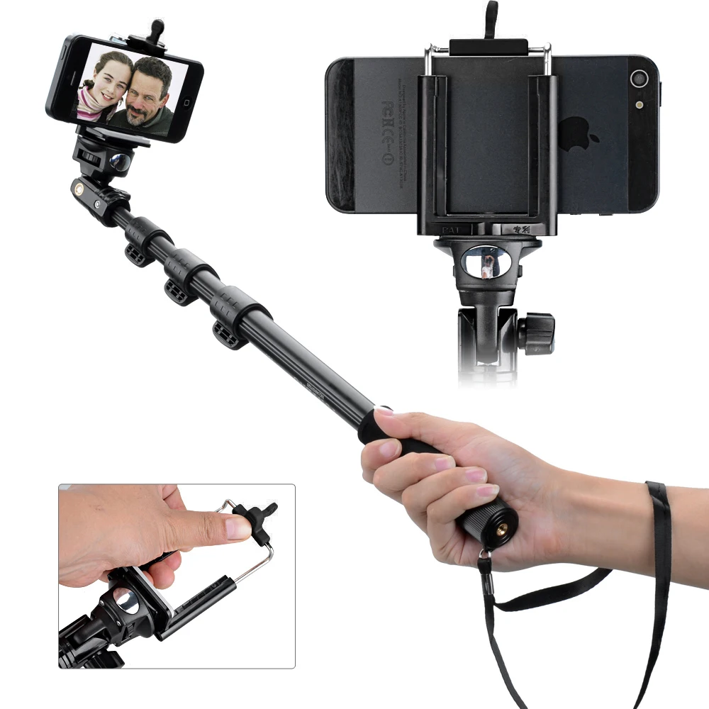 Выдвижной ручной Телескопический монопод Yunteng 188 для GOPRO Go pro Hero 4 3 + 2 1 xiaomi yi sjcam sj4000