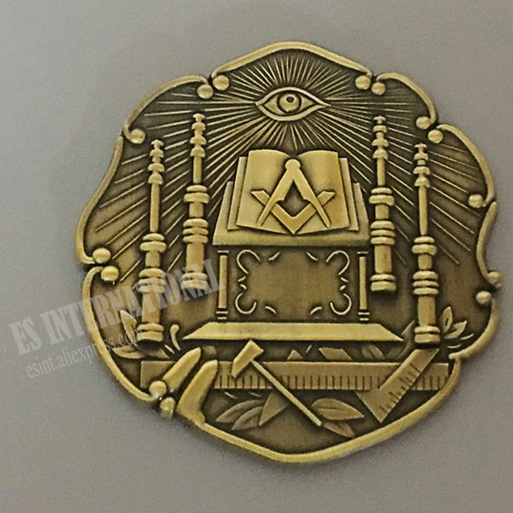 Символ масонов для автомобиля "глаз" значок 3D масон, вольный каменщик MCE33 Размер 3''