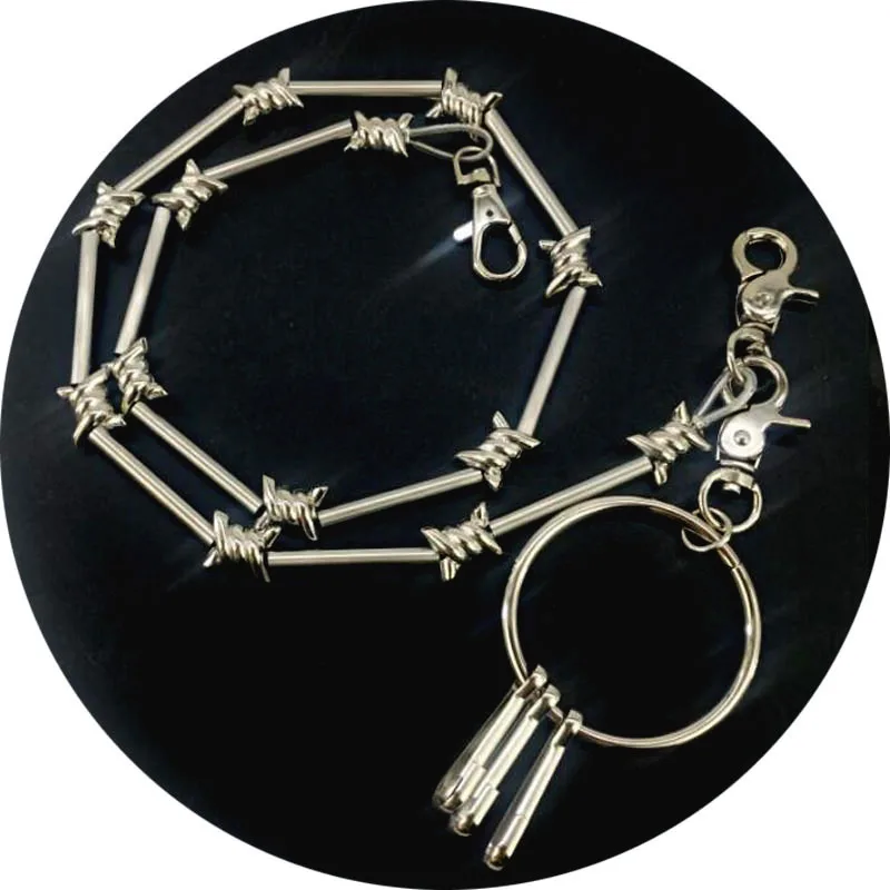 Хип хоп! 2019 брюки с цепочкой из сплава большими металлическими кольцами