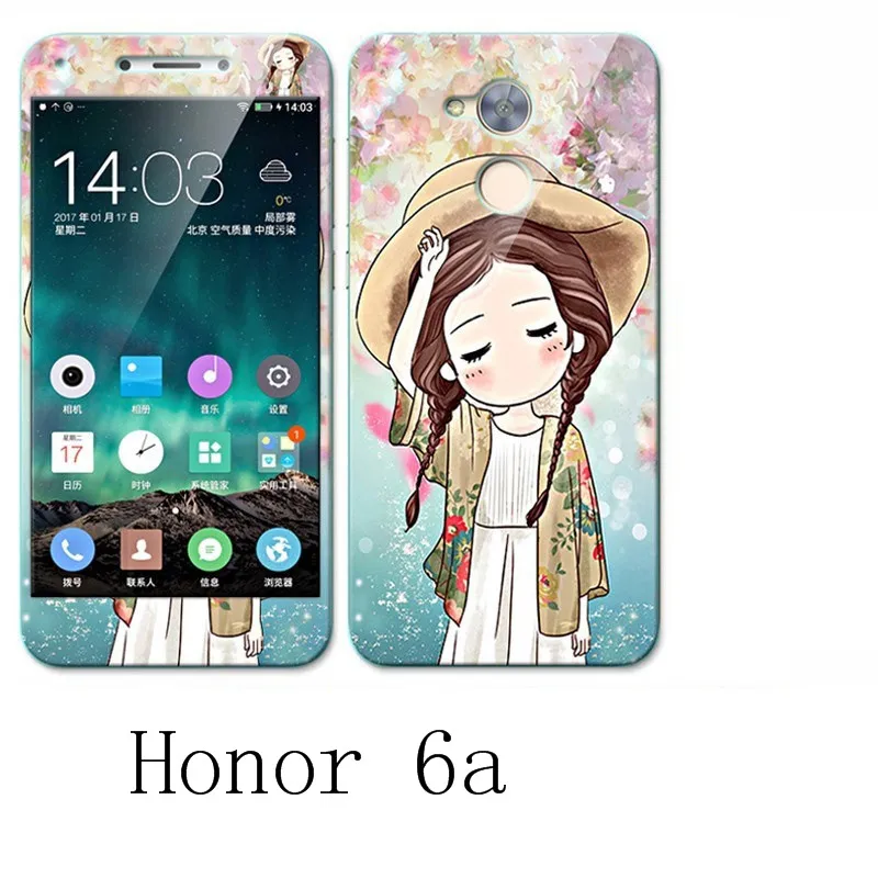 Чехол huawei honor 6a 360 градусов защитный чехол из ТПУ + цветной Интегрированный
