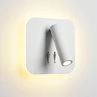 Светодиодный ные настенные лампы для чтения, лента для спальни, кабинета, гостиной, настраиваемое бра с выключателем для размещения около кровати, 3 Вт, 6 Вт