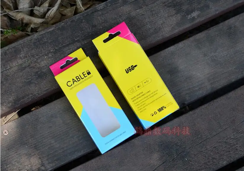 Розничная коробка большого размера для 2 м кабеля красочная упаковка 1 м-2 8 pin ios 10