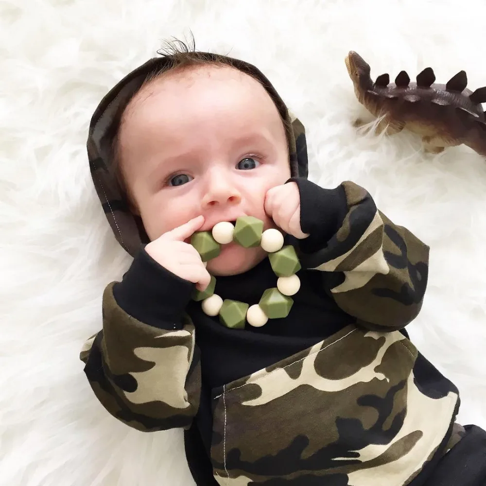 2020 New Fashion Baby Boy Girl Clothes Long Sleeve Camouflage Hoodie Tops+Pants Newborn 2Pcs Outfit Infant Clothing Set | Детская одежда