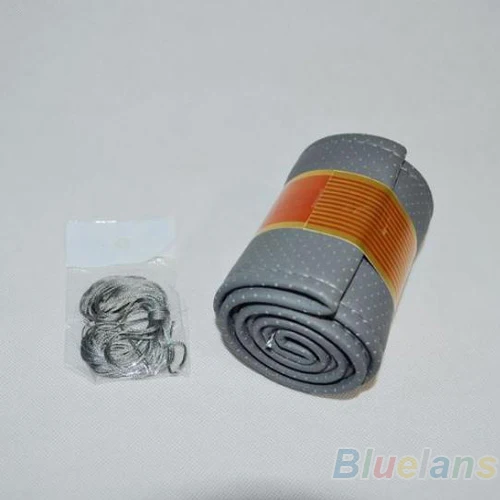 Новые кожаные DIY чехол рулевого колеса автомобиля в комплекте иголки и нитки 3