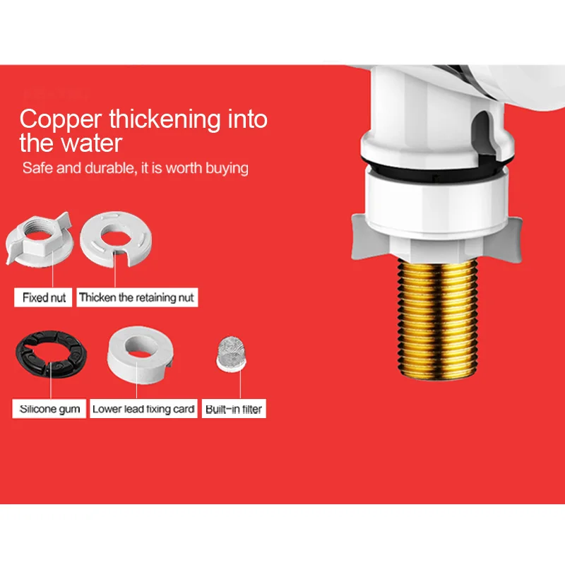 

3000w Electrical Faucet Instant Tankless Electric Hot Water Heater Faucet Kitchen Led Temperture Display