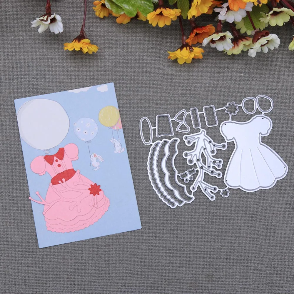 

Cute Princess Skirt Suit Metal Cutting Dies For DIY Scrapbooking Photo Album Paper Cards Decorative Crafts Embossing Die Cuts
