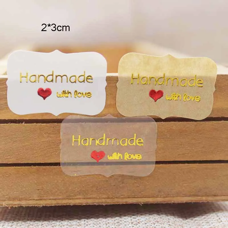 100 шт. Diy Наклейка из золотистой фольги этикетка Марочная крафт ручная работа с