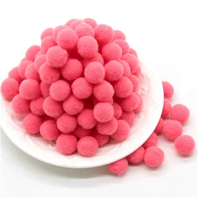 06 watermelon red 100 шт. 10/15/20/25 мм Мини пышная Нижняя Pom Poms помпонами ручной работы для детей игрушки свадебные Рождественский Декор DIY товары для шитья и рукоделия - Цвет: 06 watermelon red