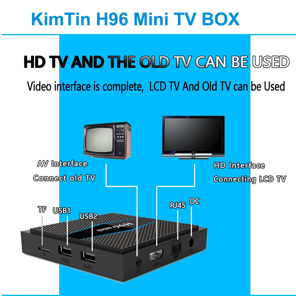 ТВ-приставка H96 Mini Smart Android 7 1 S905W 2 Гб ОЗУ DDR3 16 ПЗУ Wi-Fi 4 ГГц 5 8G Miracast Airplay 4k Box Vs X96 |