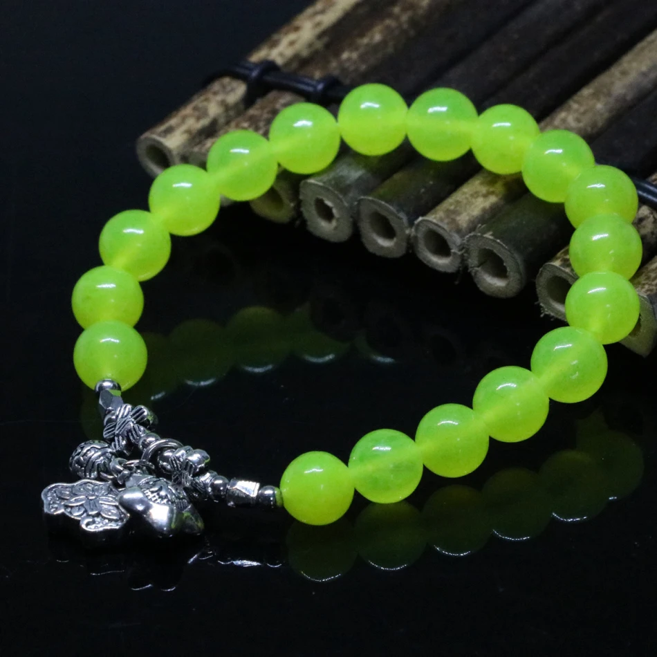 Женский браслет с лимонами из натурального камня 8 мм 7 5 дюйма B2042|bangle jewelry|charm