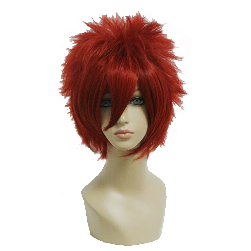 

MCOSER Short Red Wig 32cm Straight Synthetic Cosplay Wig Free Shipping 100% High Temperature Fiber Hair WIG-198A