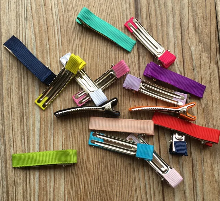 Двойной зубчатый зажим для волос из атласа аксессуары DIY 50 мм|diy hair accessories|hair