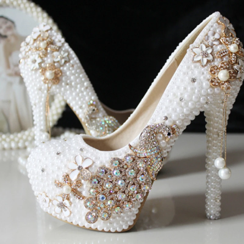 Модная свадебная обувь из натуральной кожи со стразами 2018 свадебные туфли на