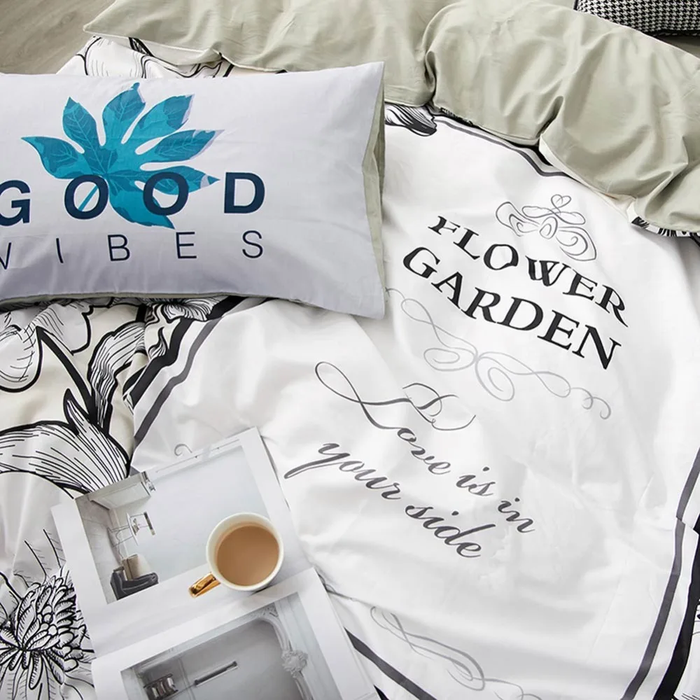 PAPA и I Love& MIMA зеленые листья Фламинго 3/4 шт. Постельное белье Bedlinens Твин queen Размеры хлопковые простыни постельное белье, наволочки для подушек