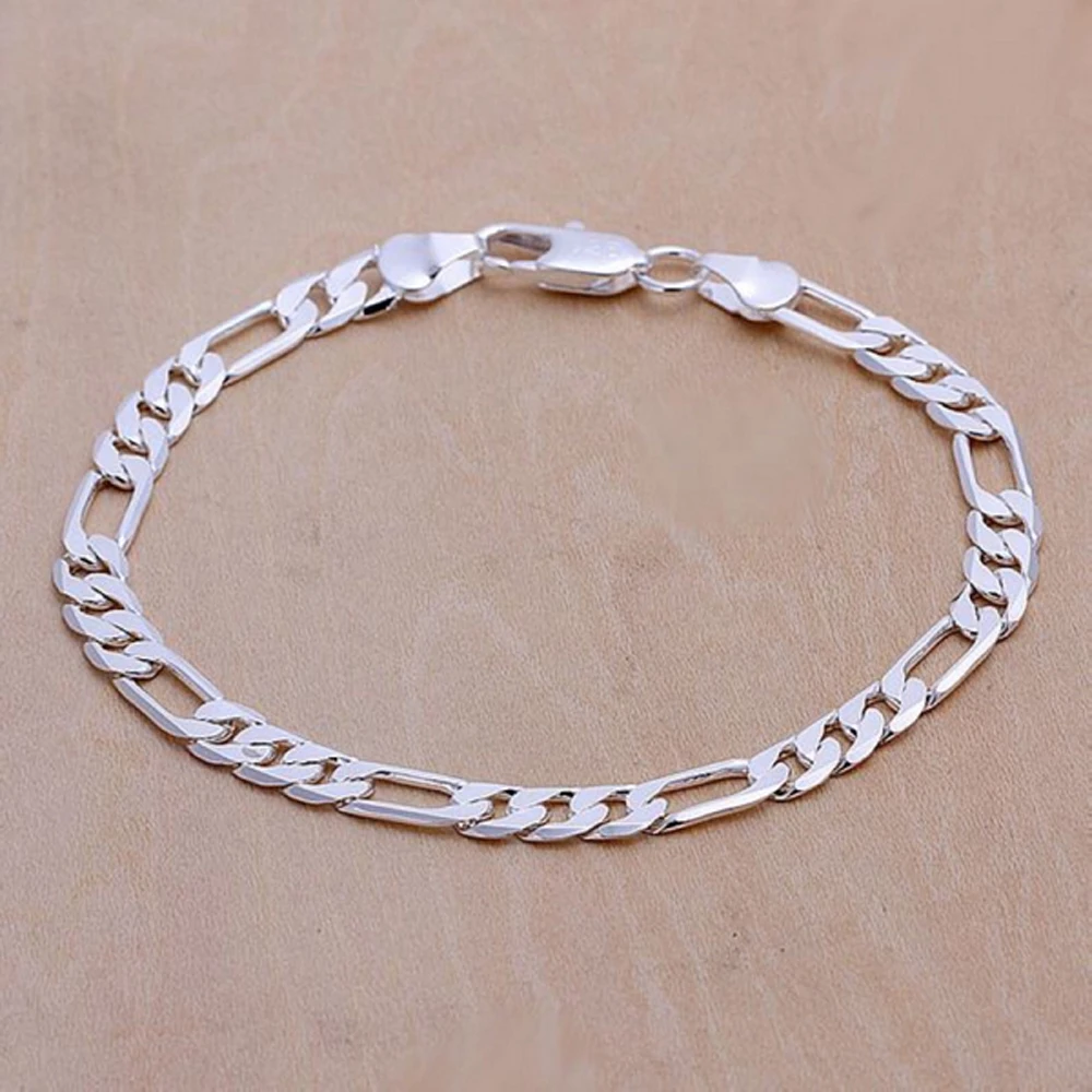 Мужской серебряный браслет 10 шт. 6/8/10/12 мм|men bracelet silver|bracelet silverfashion men |