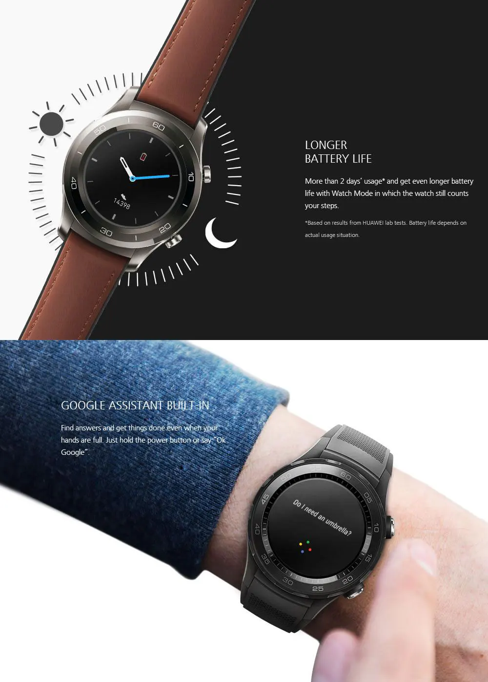 Оригинальные Смарт-часы HuaWei Watch 2 с поддержкой LTE 4G, трекер сердечного ритма для Android iOS IP68, Водонепроницаемый NFC GPS