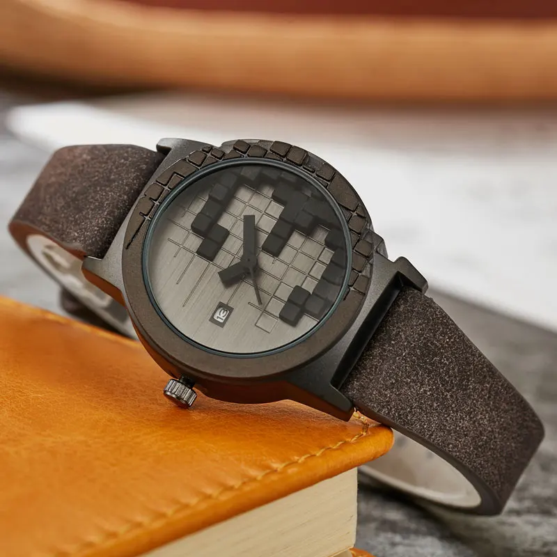 Оригинальные часы с тремя размерами черные для русской игры мужские спортивные