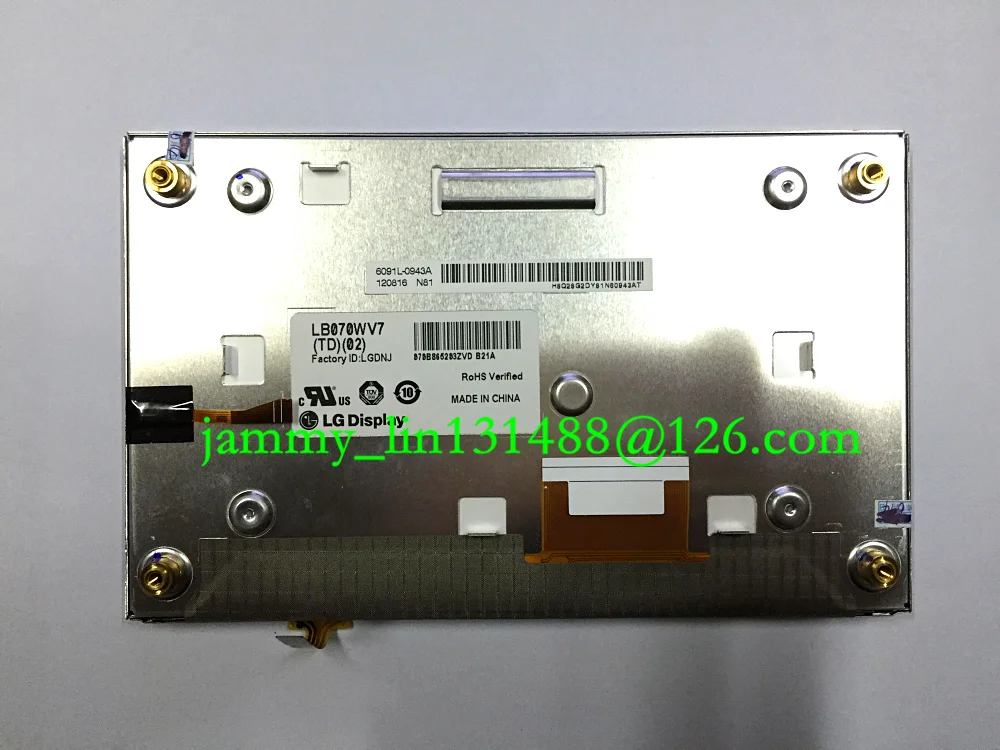 Оригинальный 7-дюймовый ЖК-экран LB070WV7 TD02 LB070WV7-TD02 TD01 дисплей для автомобильной