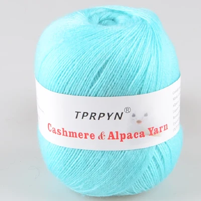 9 water blue TPRPYN 1 шт. = 50 г тонкая пряжа для ручная вязка крючком пряжа для вязания шерсть 35% кашемир 35% Шерсть альпака 30% кашемир ягненка - Цвет: 9 water blue