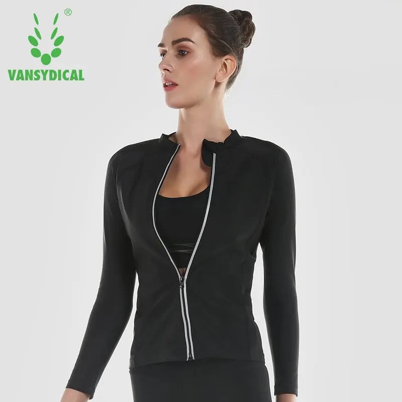 Фото Женская спортивная куртка Vansydical, теплая спортивная куртка для бега, бега, занятий йогой, фитнесом, фитнесом, тренажерным залом, одежда для бе... №5