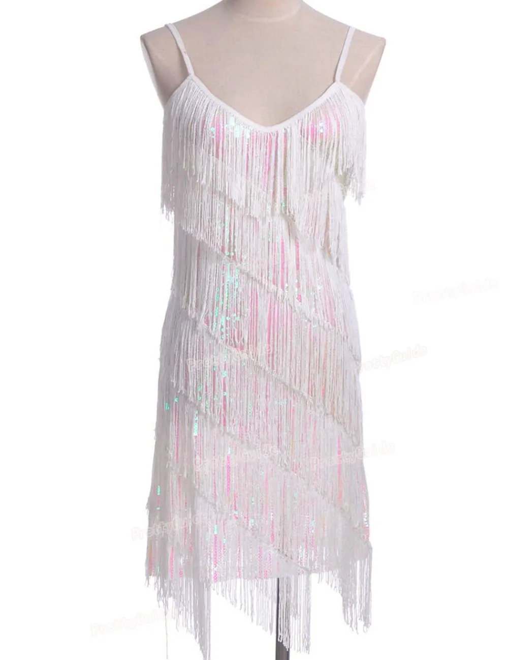 

2015 Free shipping 1920s Vintage Bling Bling Sequin Fringe Tassel Sway Gatsby Flapper Costume Party Dress