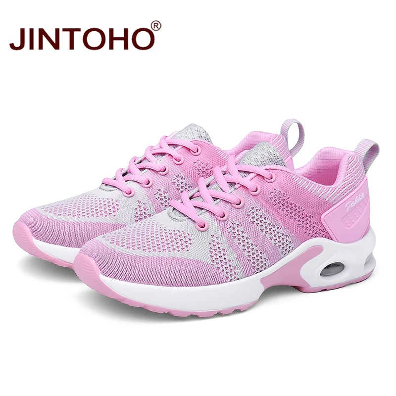 Бренд JINTOHO, женская спортивная обувь для бега, дышащие женские кроссовки, уличные спортивные кроссовки для женщин, женские кроссовки