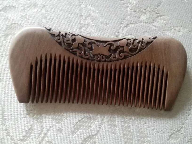 

new Pocket Wooden Comb Natural Green Sandalwood Super Narrow Tooth Wood Combs No Static Lice Beard Comb Hair Styling Comb