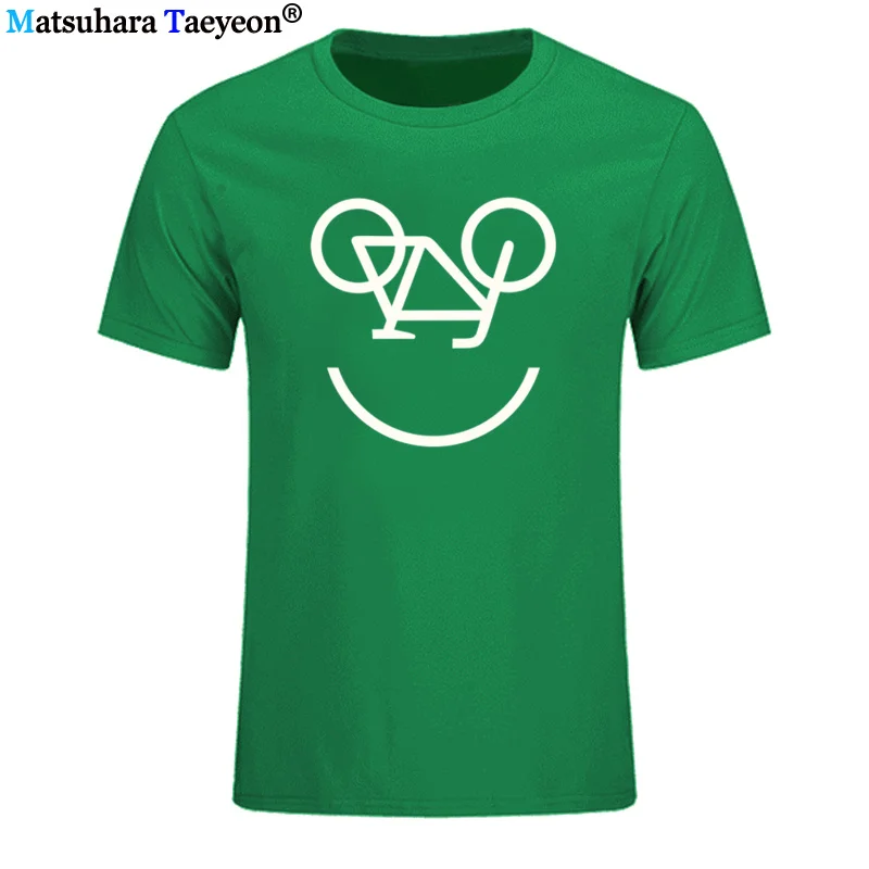 

Bicycle Smiley Face - Mens T-Shirt - Bike Cycling Cyclist - Cool Casual pride t shirt men Unisex New Fashion tshirt streetwear