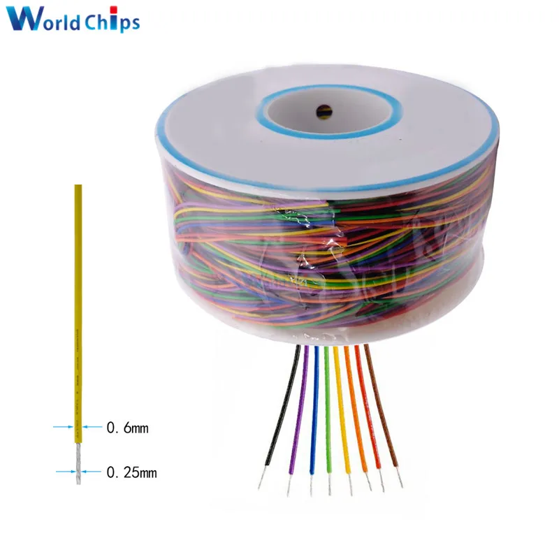 Оберточная проволока 280 м 30 AWG B-30-1000 8 цветов AWG30 кабель макет перемычка цветная изоляция
