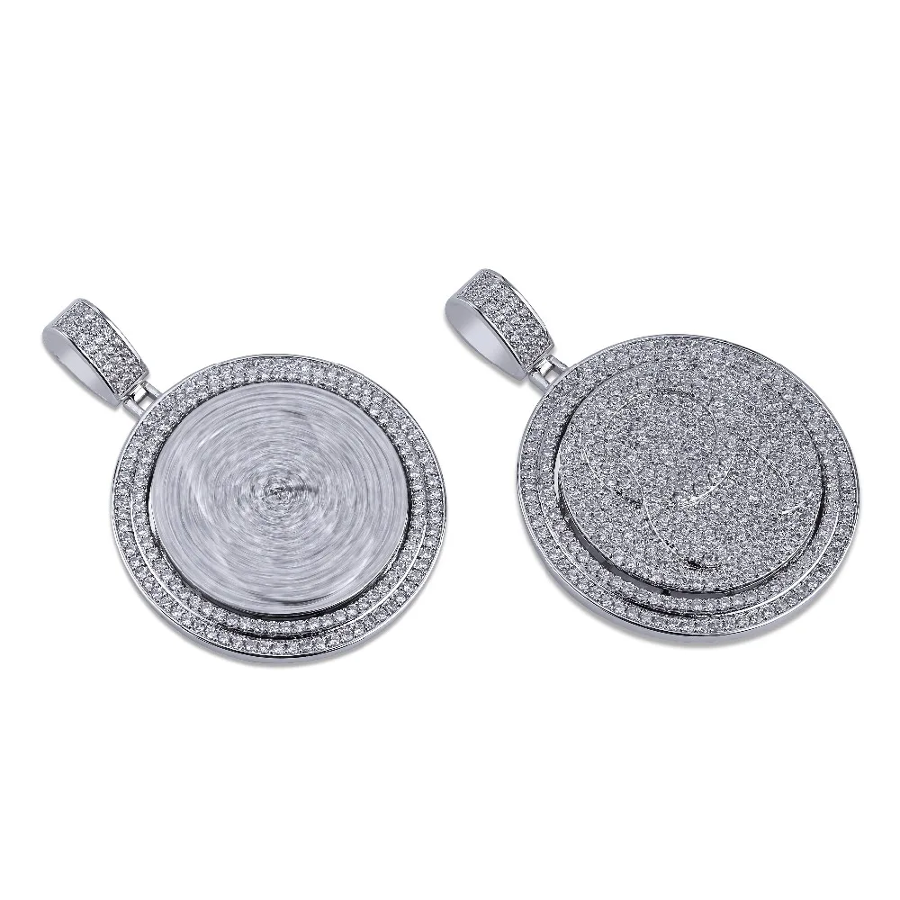 TOPGRILLZ QC Spinner письмо кулон ожерелье Iced Out хип-хоп/панк золотые Серебристые цепи для мужчин CZ ювелирное изделие в подарок с подвесками