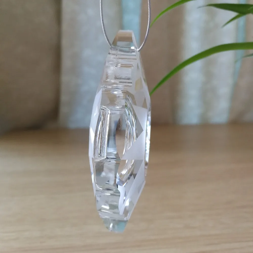 76 мм 8 шт прозрачные хрустальные люстры Подвески Gotas De Cristal Prism | Лампы и освещение