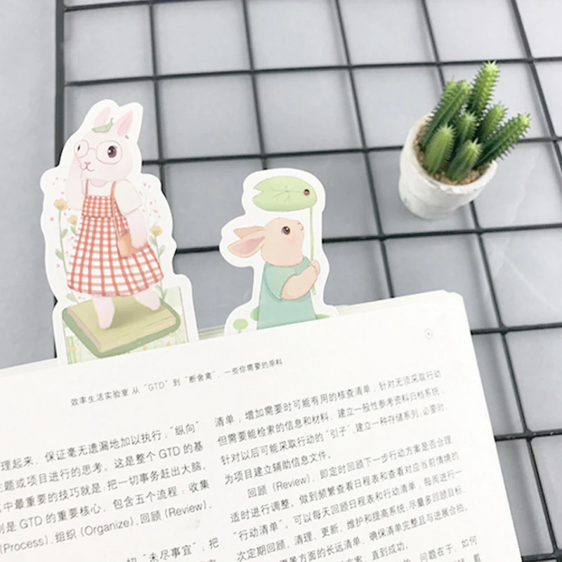 30 шт./лот kawaii милый кролик пустая бумажная Закладка сообщения этикетка лучший инструмент для чтения для офиса и школы