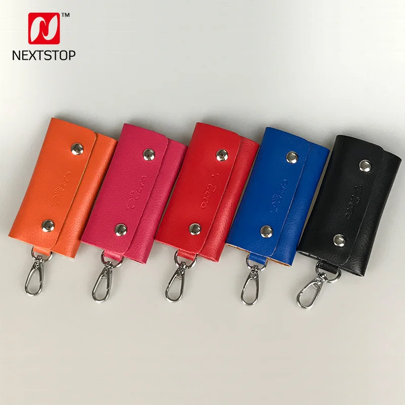 NEXTSTOP Brands Genuine Leather Women's Key Holder Fashion Soft Organizer Keychain Man Purse Clutch Wallets For 6 Keys Case | Багаж и