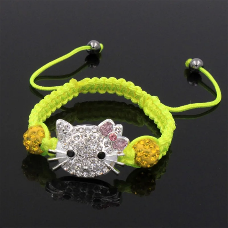 BXW 2019 Fashion 1pcs Shambhala child cat head bracelet | Украшения и аксессуары