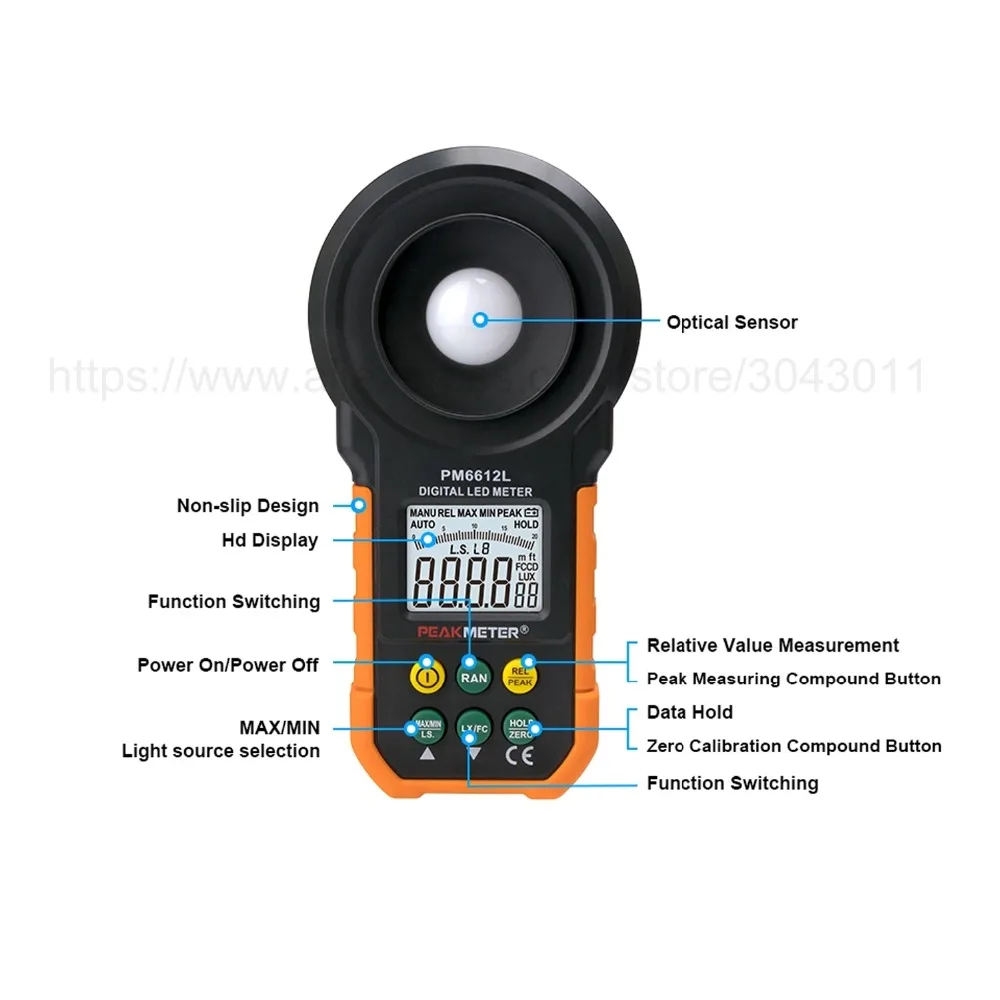 Цифровой люминометр luxmeter Lux/измеритель FC фотографический фотометр ручной