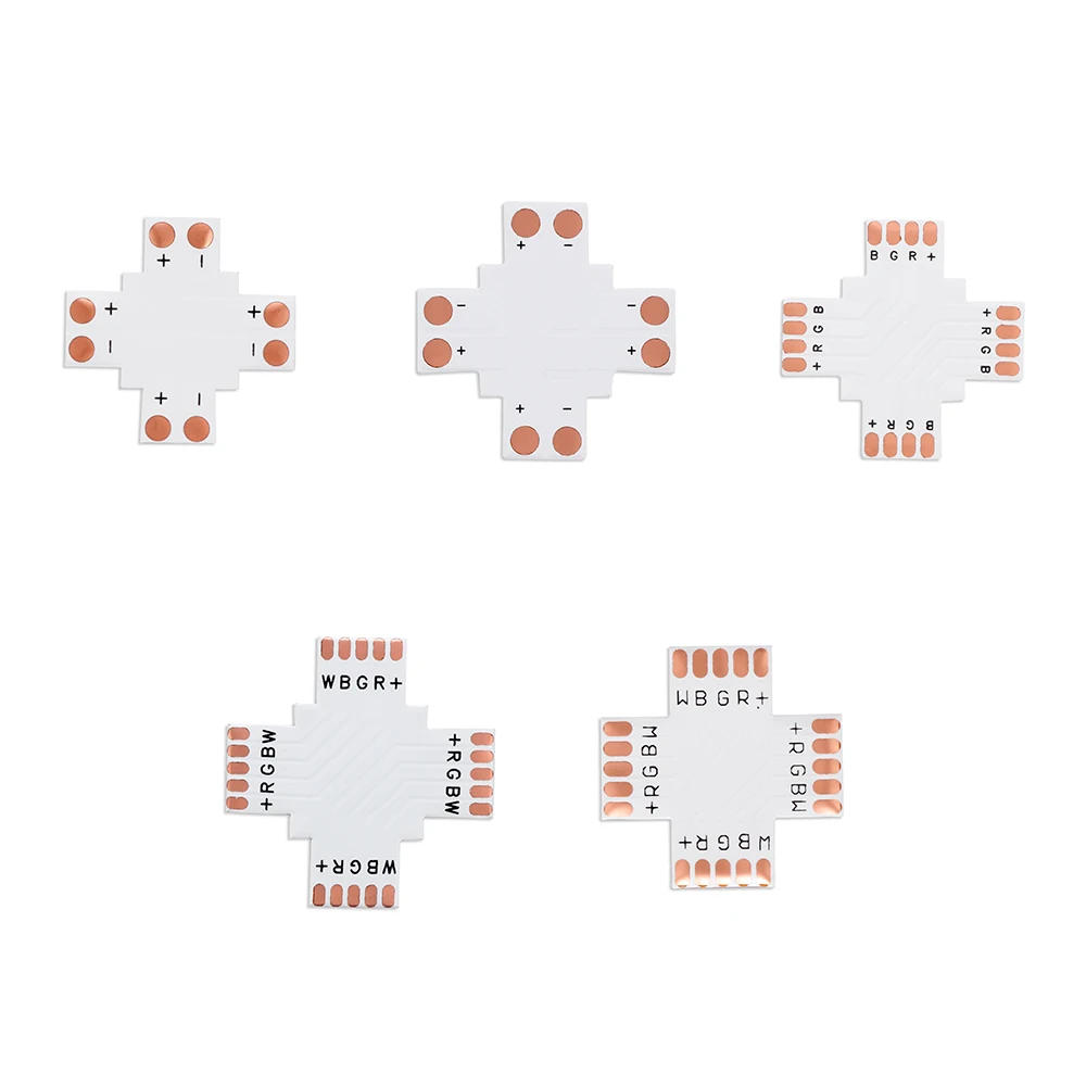 5 шт. L T X форма RGB RGBWW светодиодные полосы угловой разъем 8 мм 10 12 2pin 3Pin 4pin 5pin 6Pin