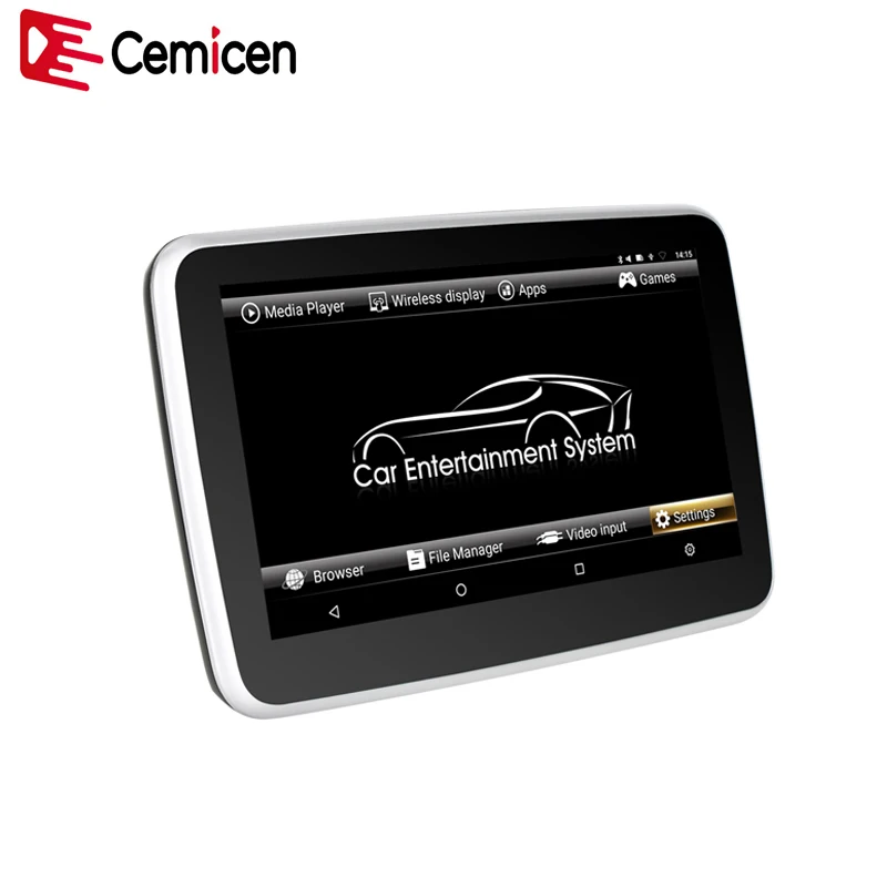 Монитор Cemicen на подголовник автомобиля 10 1 дюйма Android 6 0 HD 1080P Wi