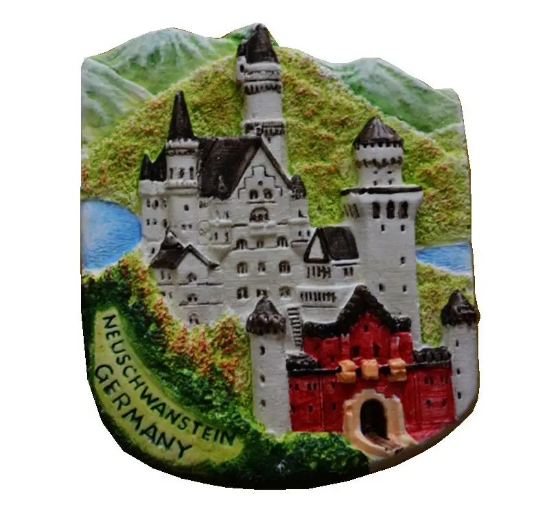 

High Quality Germany Neuschwanstein Hand-Painted Aromatherapy 3D Fridge Magnet Travel Souvenirs Refrigerator Magnetic Sticker