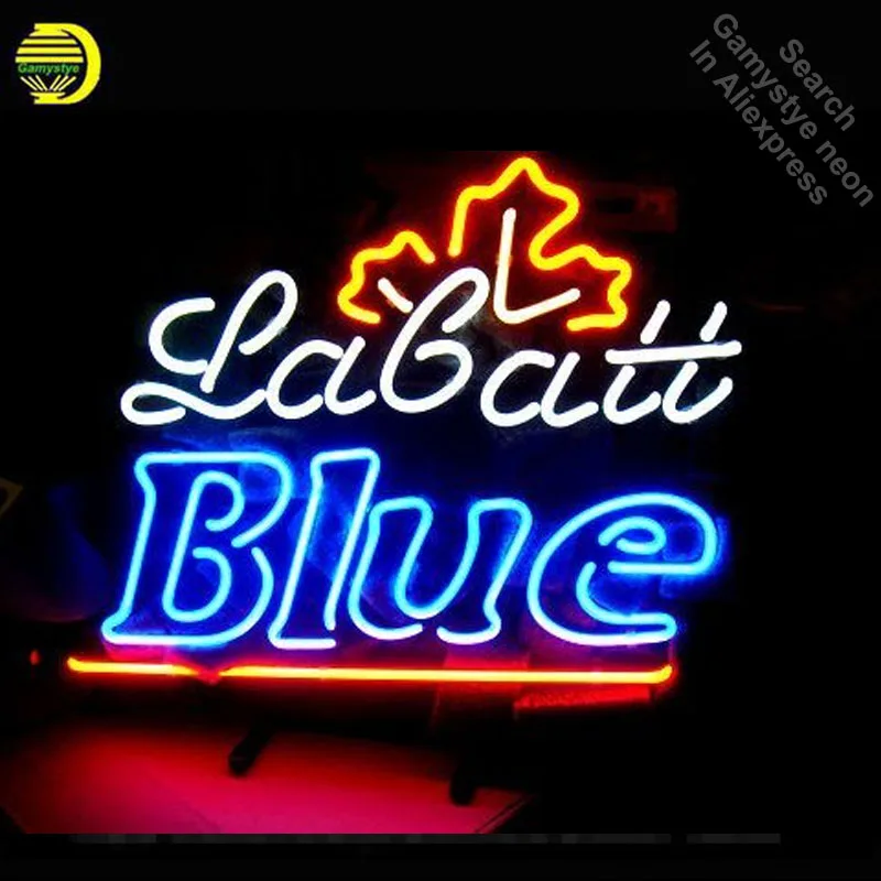 

Labatt Blue Neon Sign neon bulb Sign neon lights for Beer Bar Room Wall Glass Tube Handcraft Iconic Sign store Display signboard
